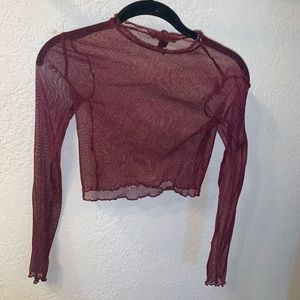 Glitter mesh top